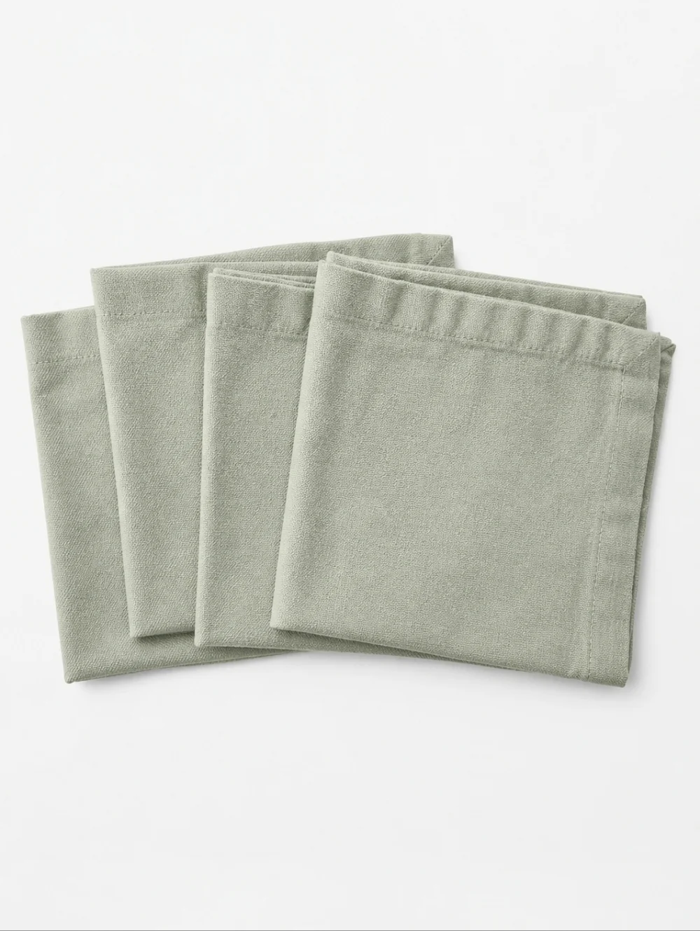 Pottery Barn Cloth Napkins Set of 4 Sage Green 10x9